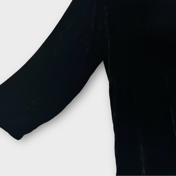 Bryn Walker Velvet Open Front Cardigan Black Women’s Large Oversized Lagenlook - Picture 4 of 6